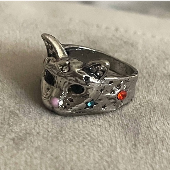 🆕 Sterling Silver Handmade Zirconia Cat Ring - Picture 12 of 12